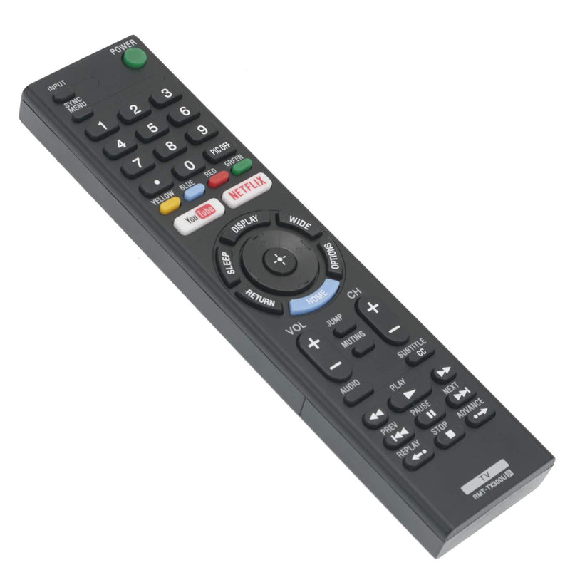 New RMT-TX300U IR Replace Remote Control fit for Sony Bravia TV KD-43X7007E KD-43X700E KD-43X720E KD-49X7007E KD-49X700E KD-49X720E KD-50X690E KD-55X7007E w You Tube YouTube Netflix Shortcut App Key