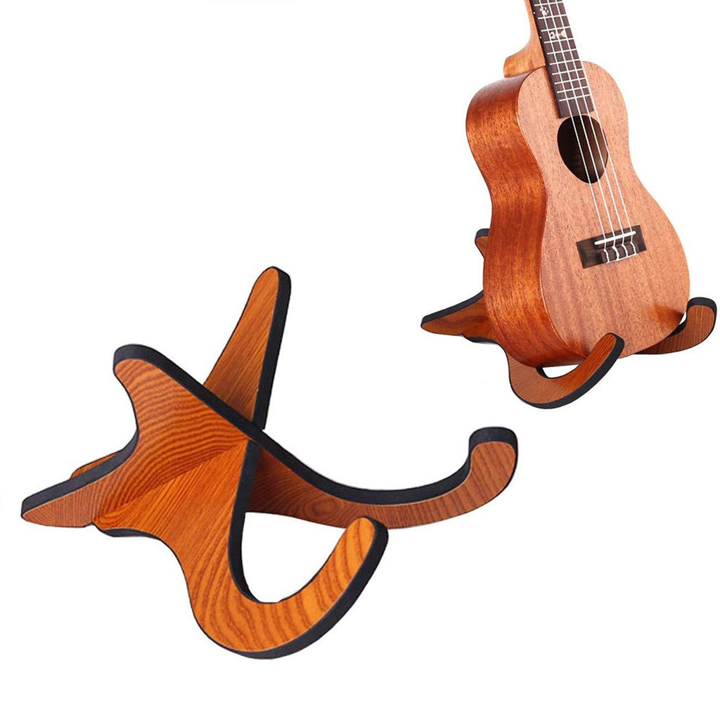 Acronde Portable Folding Wooden Ukelele Stand Holder Concert Musical Instrument Stand for Ukulele Mandolins, Violins