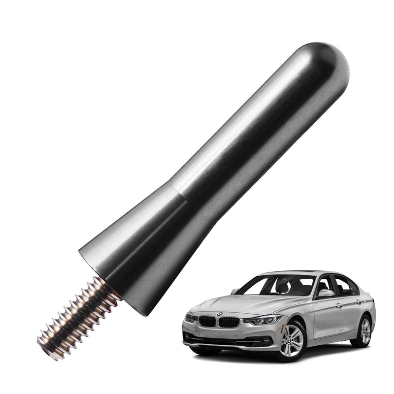 JAPower Replacement Antenna Compatible with BMW 3 Series Convertible 1991-2006 | 2 inches-Titanium Titanium