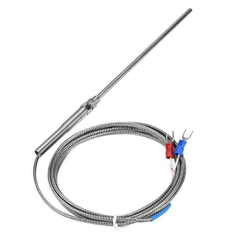 K type Thermocouple M8 Thread Type K Thermocouple 150mm Probe Temperature Controller Stainless Steel Sensor Wire 0-400℃(2M)