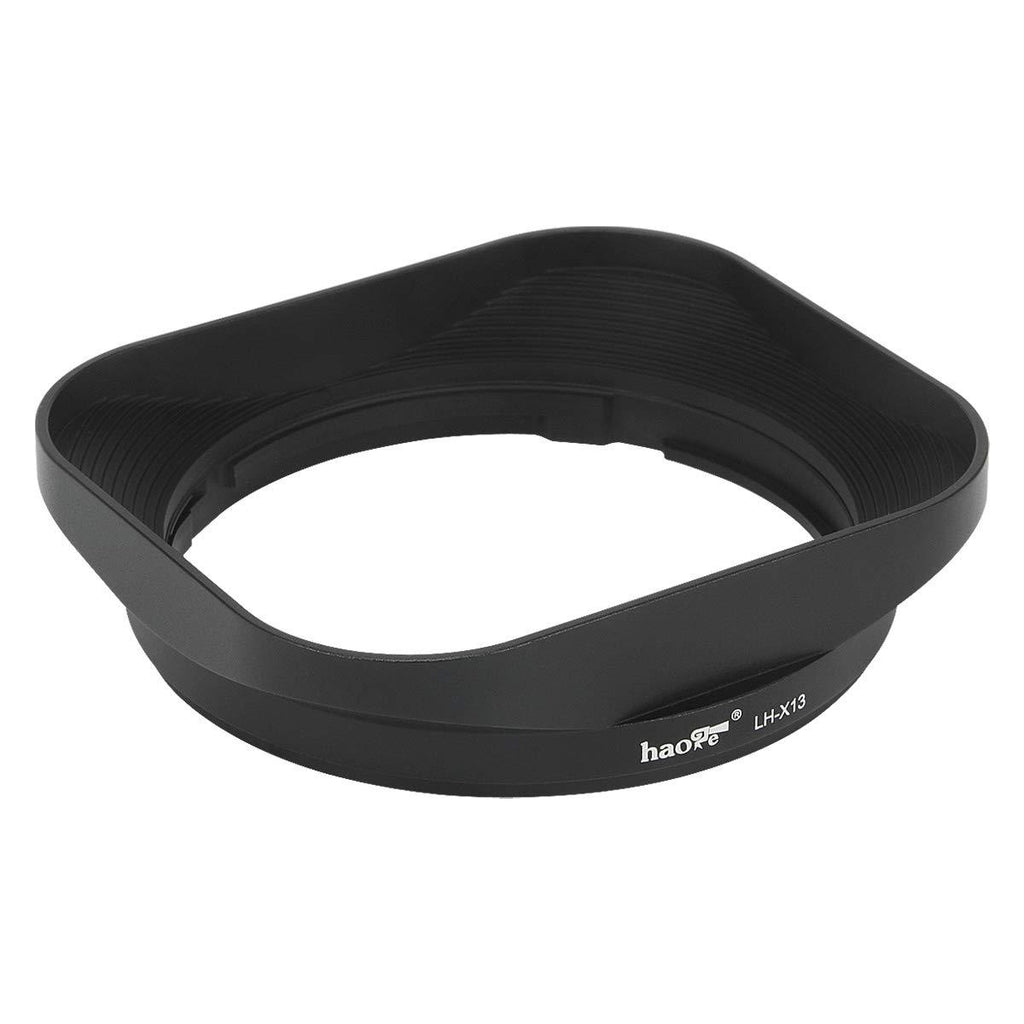 Haoge LH-X13 Bayonet Square Metal Lens Hood for Fujifilm Fuji Fujinon XF 14mm F2.8 R and XF 18-55mm F2.8-4.0 R LM OIS Lens on X-Pro2 X-Pro1 X-T2 X-T1 X-T20 X-T10 X-E2S X-A5 X-A20 X-E3 X-H1