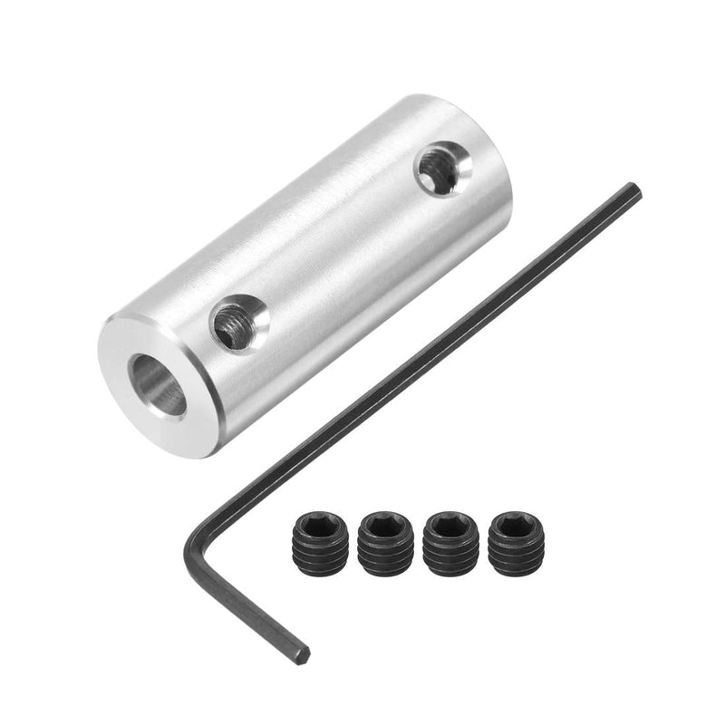 [AUSTRALIA] - uxcell 3mm to 4mm Bore Rigid Coupling Set Screw L26XD10 Aluminum Alloy,Shaft Coupler Connector,Motor Accessories 4mm to 3mm 