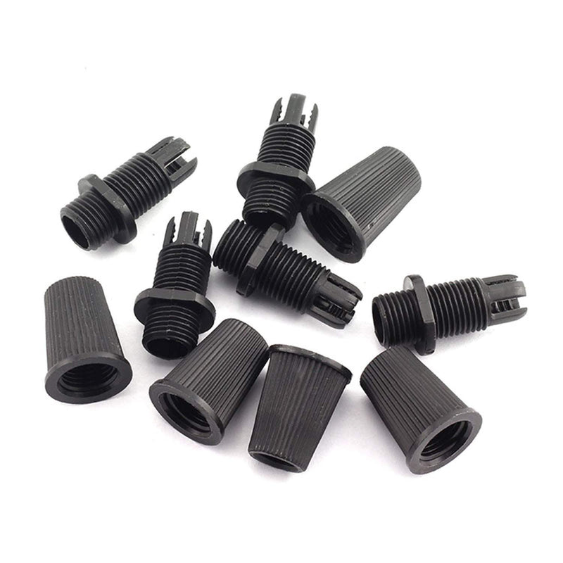 Maxmoral 50pcs Plastic Cable Strain Relief Lighting Accessories Wire Clamp Threaded Cable Grip Black