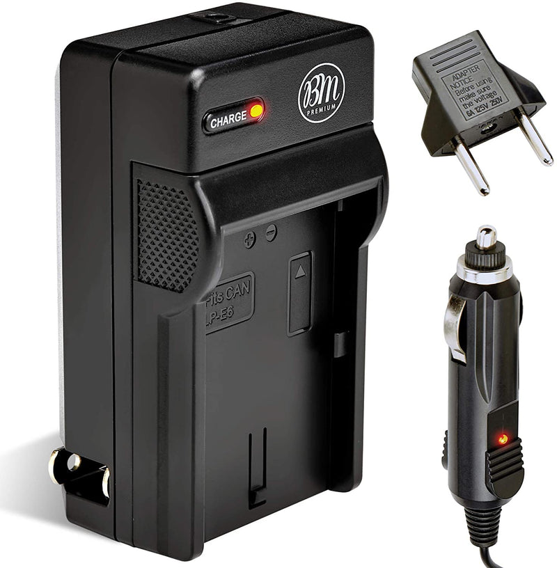 BM LP-E6N Battery Charger for Canon EOS R, EOS R5, EOS R6, EOS 90D, EOS 60D, EOS 70D, EOS 80D, EOS 5D III, EOS 5D IV, EOS 5Ds, EOS 6D, EOS 6D Mark II, EOS 7D, EOS 7D Mark II, C700, XC10 XC15 Camera