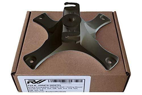 RW RoutersWholesale Network Device Wall/Ceiling Mount Kit JW046A Compatible/Replacement for Aruba AP-220-MNT-W1 (Black) BLACK
