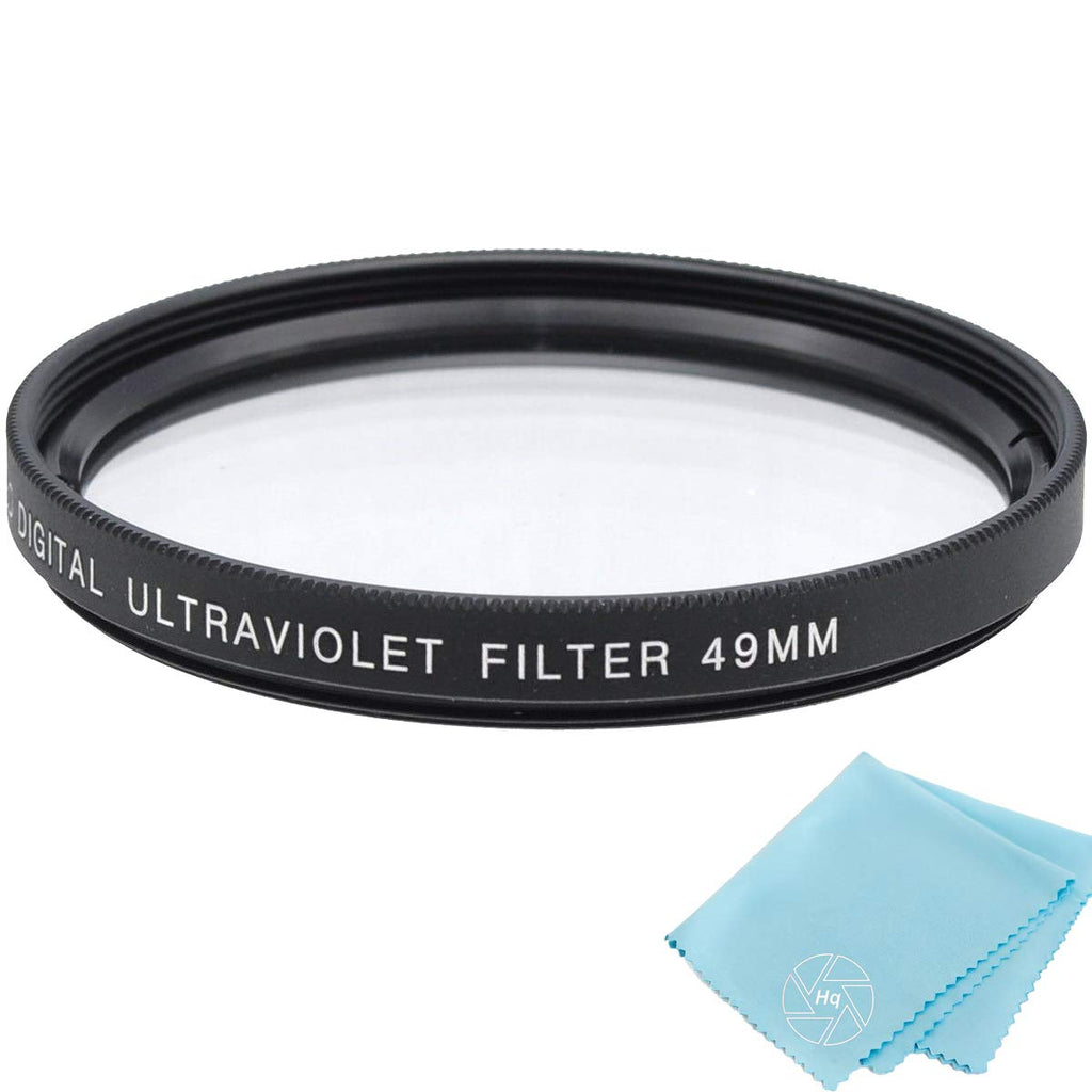 49mm UV Filter for Select Canon, Nikon, Olympus, Panasonic, Pentax, Sony, Sigma, Tamron Digital Cameras, SLR Lenses, and Camcorders