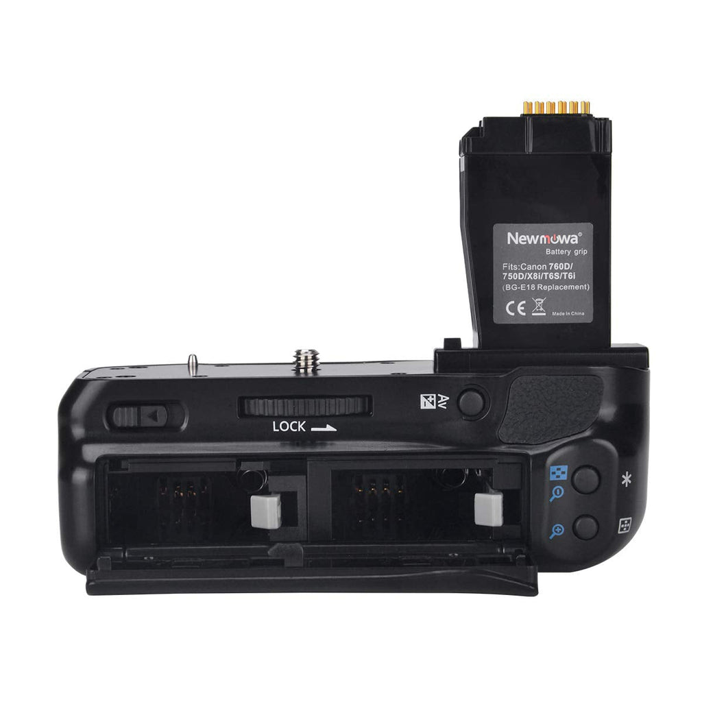 Newmowa BG-E18 Replacement Vertical Battery Grip for Canon EOS 750D EOS 760D IX8 T6I T6S Digital SLR Camera