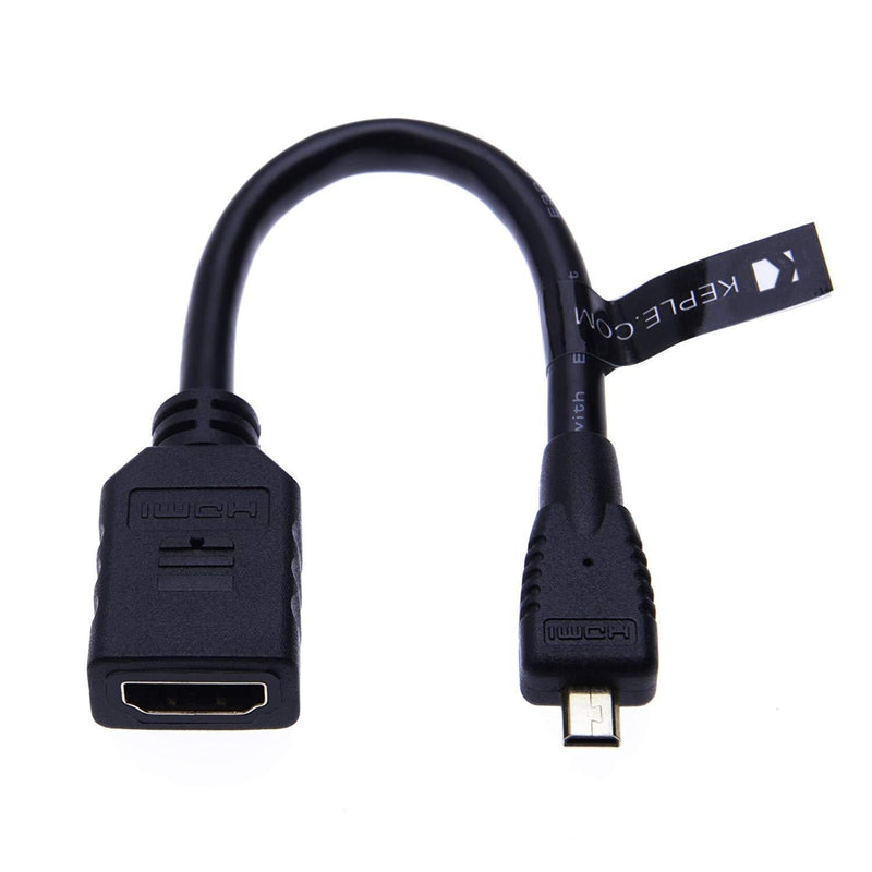 Micro HDMI to HDMI Cable Adapter for Panasonic Lumix DMC DMC- HC Series GH4 FZ1000 FZ300 FZ330 GF7 GF7K GH4A GH4H TZ61 TZ70 TZ71 TZ80 TZ81 TZ100 TZ101 TZ37 TZ40 FT3 FT4 FT5 FX90 FZ1000 Camera 0.5ft