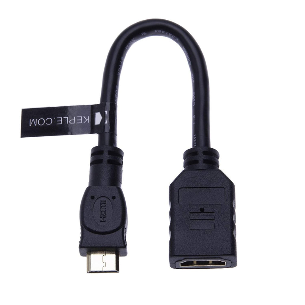 Mini HDMI to HDMI Lead Adaptor Cable for Sony Handycam CX190, Fujifilm FinePix S6750,S6800 S6830,S6850,S8200,S8300, PowerShot SX40 HS, SX50 HS,SX500 is,SX510 HS,SX520 HS,SX530 HS 0.6 ft