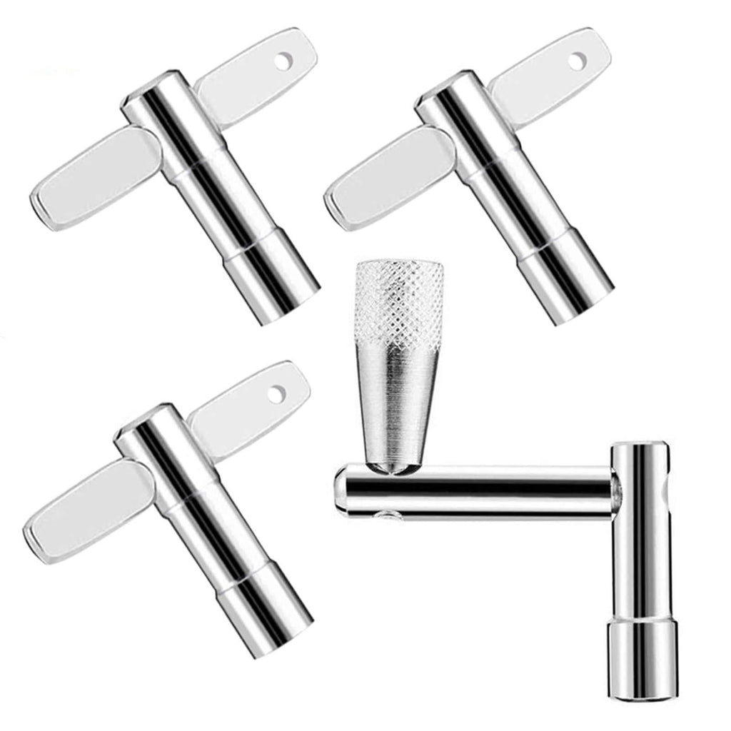 EASTROCK Drum Keys 3-Pack with Continuous Motion Speed Key Universal Drum Tuning Key Percussion Hardware Tool 1-3 Chrome-Plated Steel