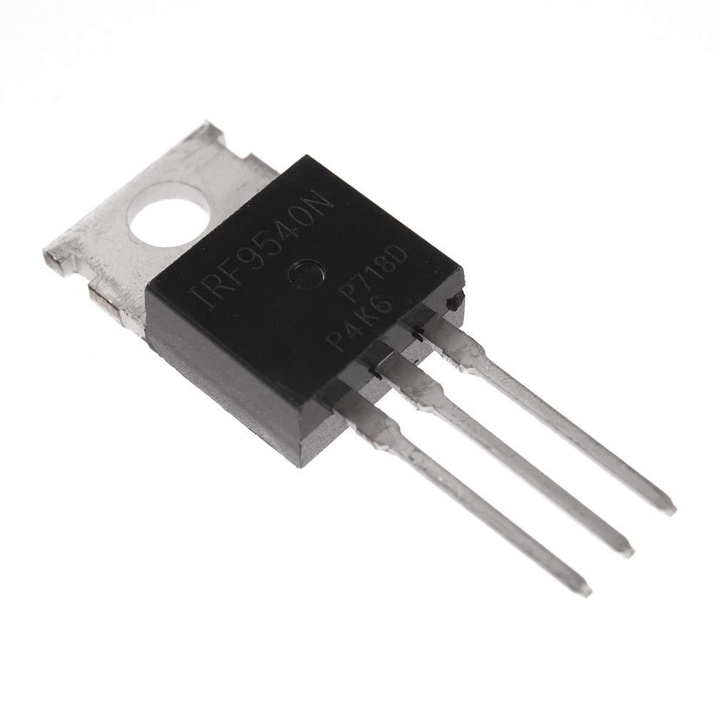 Bridgold 10pcs IRF9540N IRF9540 TO-220 MOSFET Transistor P-Channel 23 A/100 V 0.117 ohm,3-Pin,8.77 mm H x 10.54 mm L x 4.69 mm W