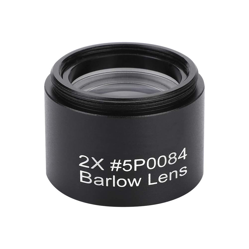 Universal Telescope Eyepiece Barlow Lens,Professional Premium Aluminium Alloy HD 2X Magnification Fully Multi-Coated Glass Lens Accessory with M28.60.6 Thread for 1.25in Astronomical Telescope