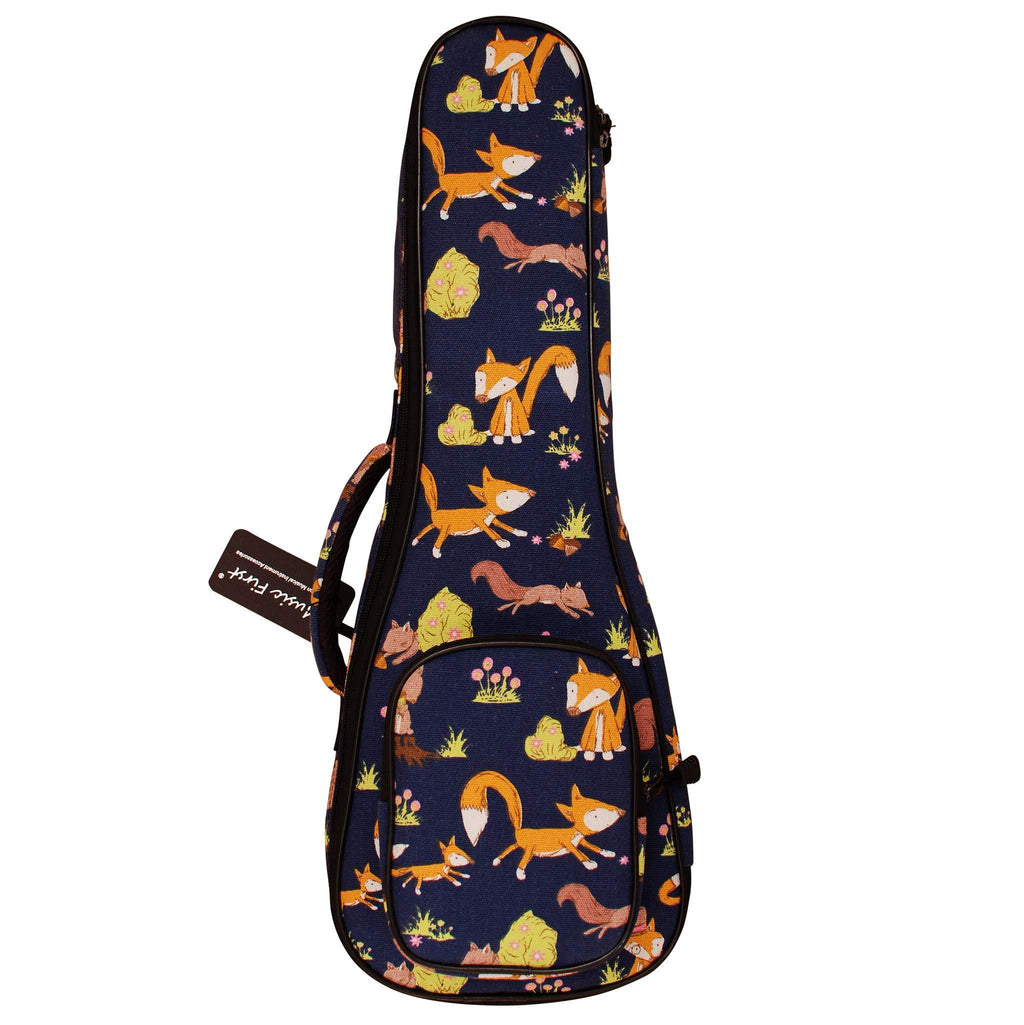 MUSIC FIRST Cute Cartoon Cotton Canvas"Little Fox" ukulele case ukulele bag ukulele cover, New Arrial, Original Design, Best Christmas Gift! (Fit for 21 inch Soprano Ukulele) Fit for 21 inch Soprano Ukulele