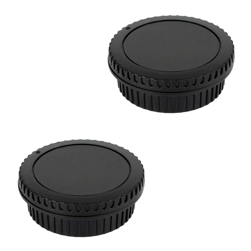 2 Pack Camera Body Cap & Rear Lens Cap Compatible for Canon EOS T7i T6 T6i T6S T5i T5 T4i T3 T3i XS SL1 SL2 40D 50D 60D 70D 77D 80D 5D Mark II III IV 6D 7D with EF EF-S Lenses Replaces RF-3