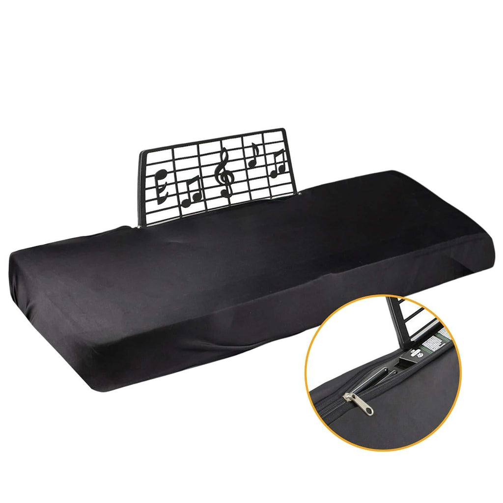 Explore Land Stretchy 61/88 Keys Piano Keyboard Dust Cover with Music Stand Opening for Digital Electronic Piano (88, Black) 88 Keys