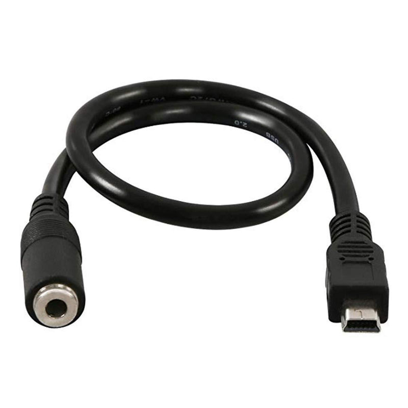 [AUSTRALIA] - Wakaka 3.5mm Female to 5 Pin Mini USB Male Microphone Adapter Cable To Fit GoPro HERO3/HERO3+ & HERO4,Black 