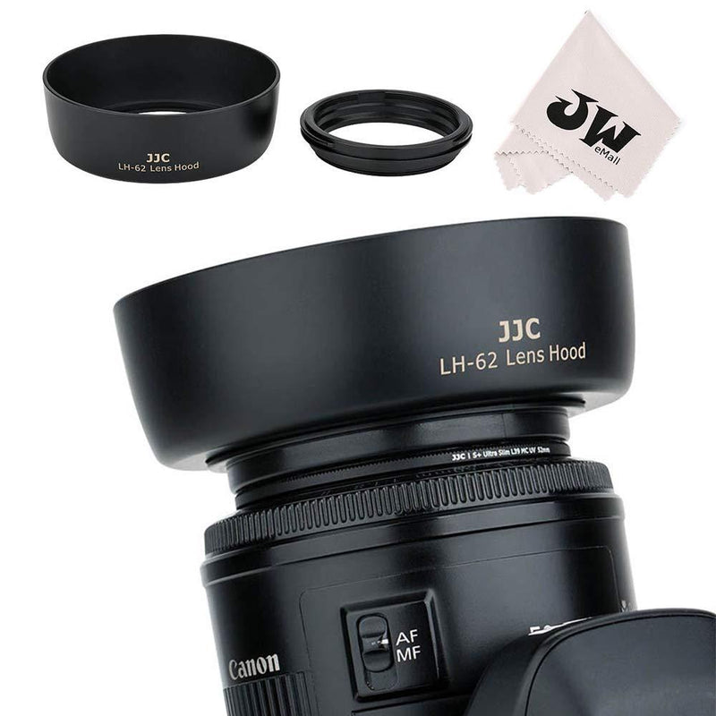 JJC Dedicated Reversible Lens Hood Shade Protector for Canon EF 50mm F1.8 II & Canon EF 50mm F1.8 Lens Replaces Canon ES-62 ES62 Lens Hood