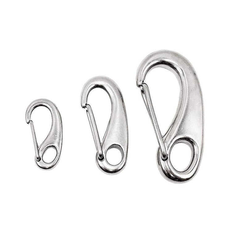 Marine City 316 Stainless-Steel Egg-Shaped Spring Snap Hook 3-1/2 Inches