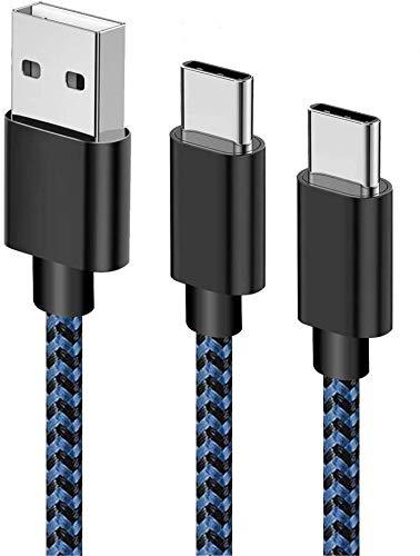 [AUSTRALIA] - AOSOK USB Type C Cable, 2Pack 10ft Nylon Braided USB A to USB-C Fast Charger Cable for Samsung Galaxy S10 / S9 / S8 / Note 8, iPad Pro 2018, LG V20 / G5 / G6 and More Black-2Pack 