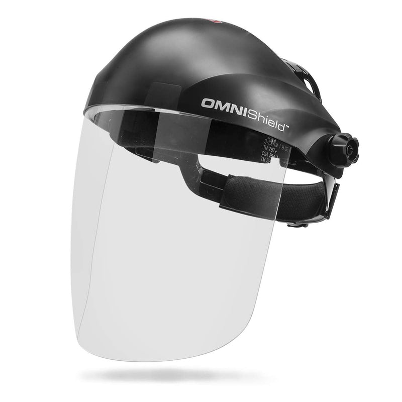 Lincoln Electric OMNIShield Professional Face Shield - High Density Clear Lens - Premium Headgear - K3750-1 Clear Faceshield - Standard