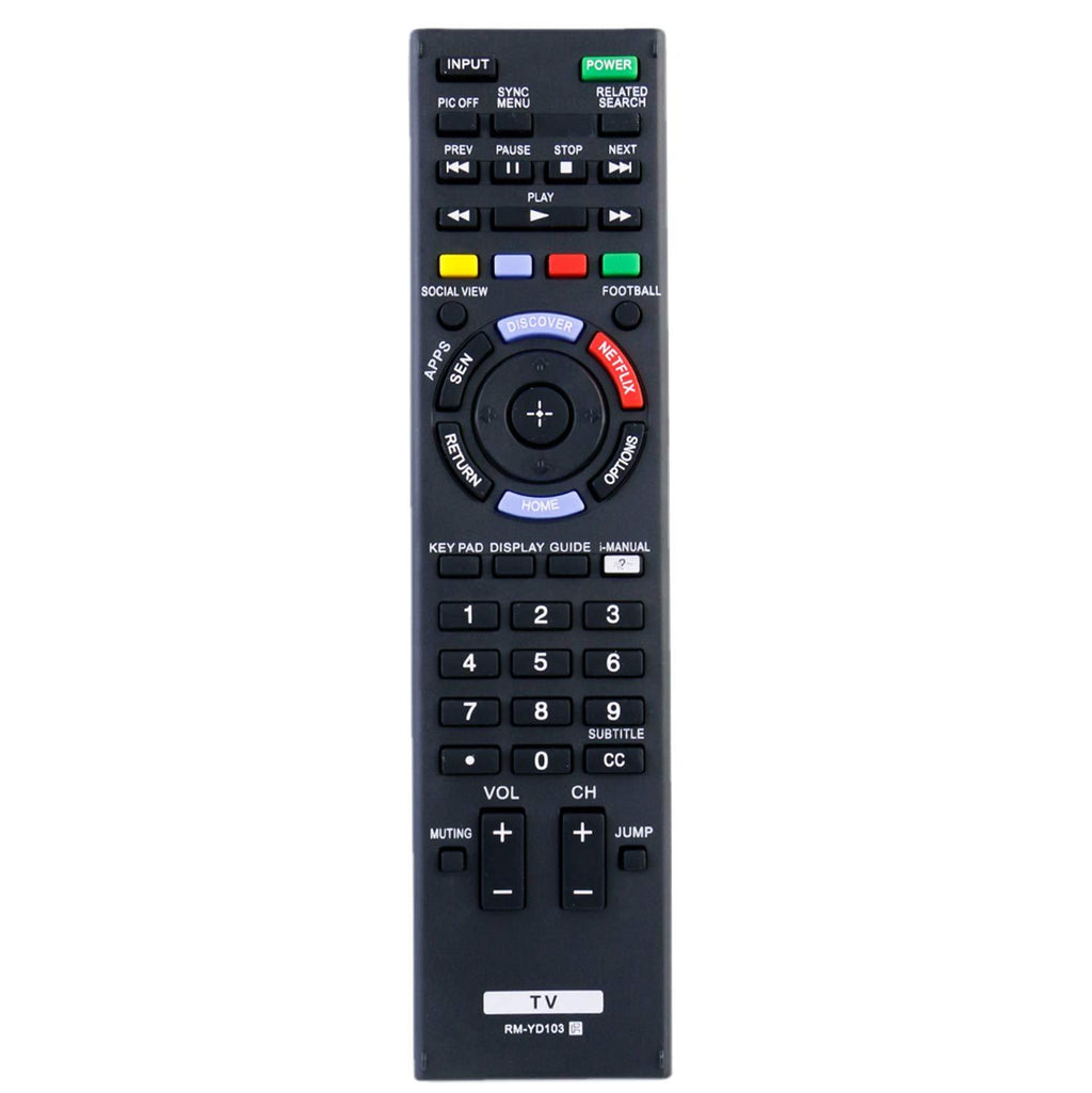 New RM-YD103 Remote Control fit for Sony LED Smart HDTV KDL32W700B KDL40W580B KDL40W590B KDL40W600B KDL42W700B KDL48W580B KDL48W590B KDL48W600B KDL50W700B with Netflix Button (RMYD103)(149276711)