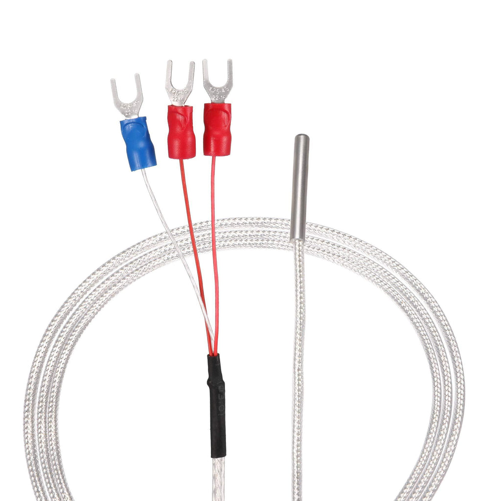 uxcell PT100 RTD Temperature Sensor Probe 3 Wires Cable Thermocouple Stainless Steel 50cm 1.64ft Temperature Rang: -20 420°C