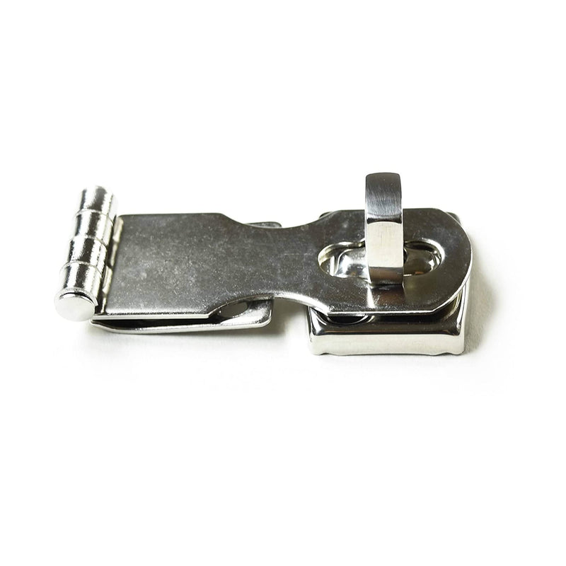 MARINE CITY Stainless-Steel Easy Install Door Hasps Heavy Duty Swivel Safety Hasp with Turning Padlock Eye Mount Catch Latch Lock for Marine Boat Accessories (2-3/4 Inches × 1 Inch)