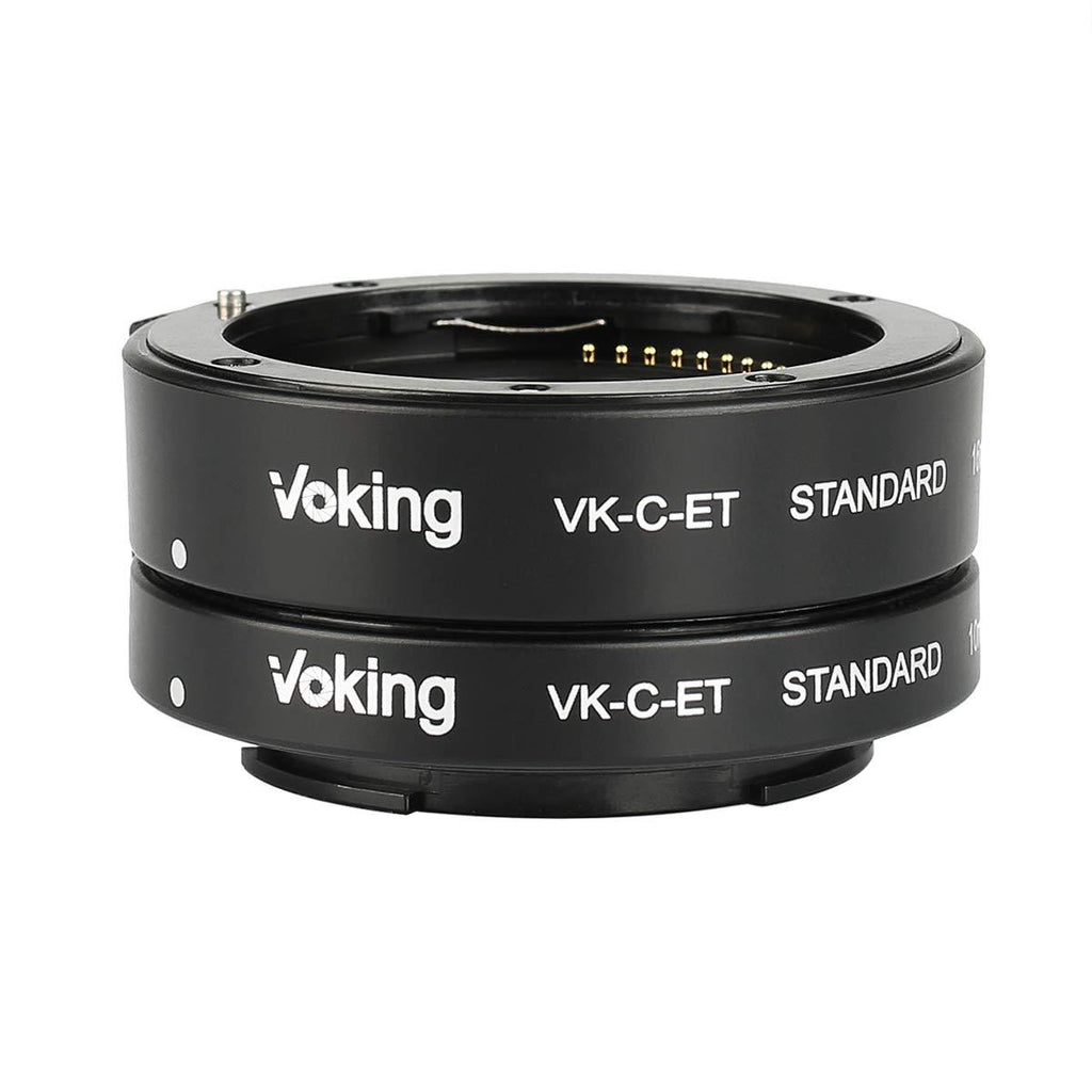 Voking VK-C-ET 10mm+16mm Metal AF Auto Focus Macro Close-up Extension Tube Adapter Ring Kit for Canon Mirrorless M2 M3 M5 M6 M10 M50 M100 M200 EOS-M Cameras