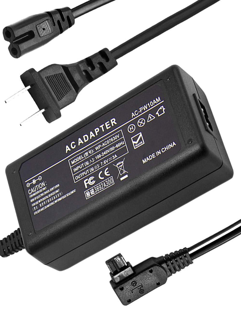 AC-PW10AM Wmythk Camera AC Power Adapter Charger Kit, Power Supply Replacement for Sony Alpha DSLR A100K A230 A290 A300 A330 A390 A500 A550 A850 A900 NEX-VG10 SLT-A65 SLT-A57 SLT-A77II Cameras