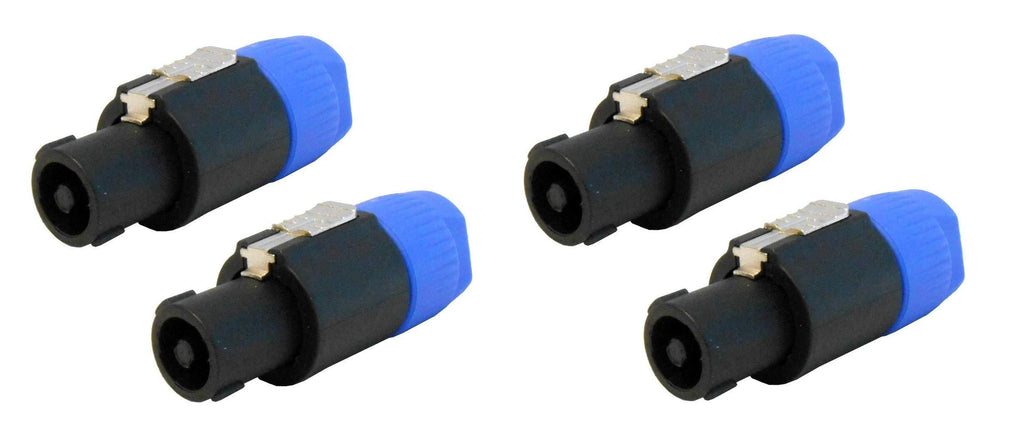 [AUSTRALIA] - Audio2000'S ACC31A1P2 4-Pack Speakon Male to 1/4" TS Jack Adapters 