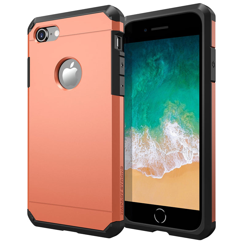 iPhone 7/8 Case, ImpactStrong Heavy Duty Dual Layer Protection Cover Heavy Duty Case for Apple iPhone 7/8 (Coral) Coral