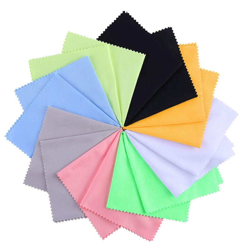 [AUSTRALIA] - Vonper 8 Pack Oversized Microfiber Cleaning Cloths Multicolor Extra Large Glasses Cleaning Cloth for Eyeglasses, Camera Lens, Cell Phones, Laptops, LCD TV Screens and All Lenses & Delicate Surfaces 