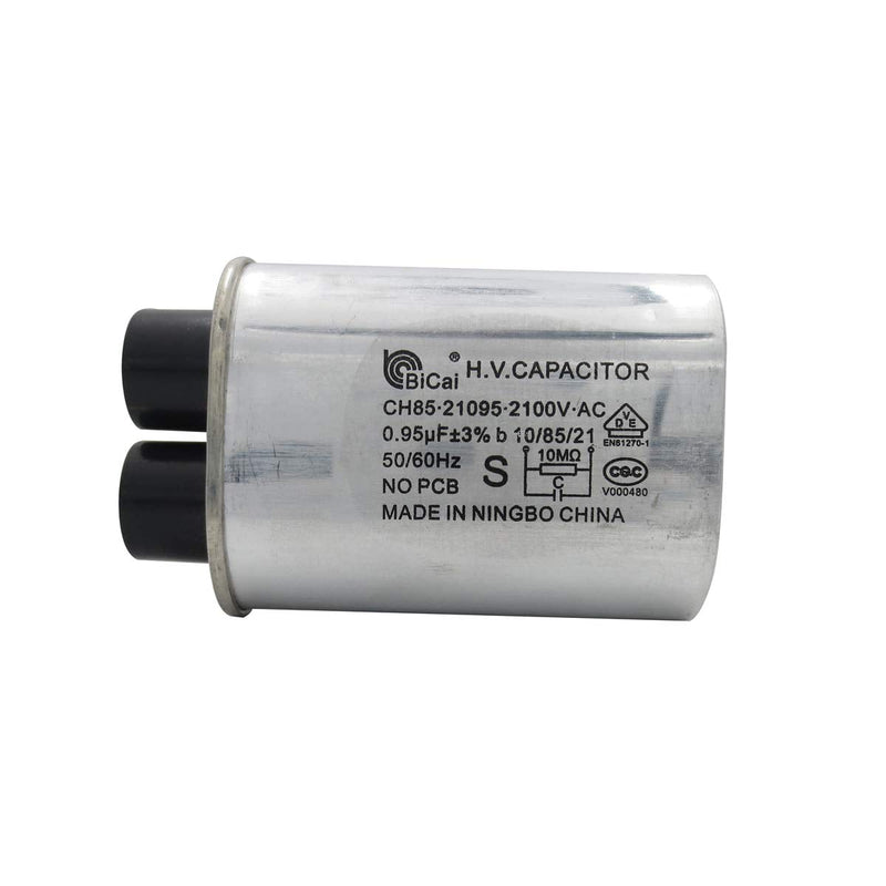 [AUSTRALIA] - Meter Star CQC Universal Household Microwave High Voltage Capacitor 0.95uf ch85 21095 2100V AC H.V.Capacitor 10/85/21 50/60Hz NO PCB 3/16 pin 