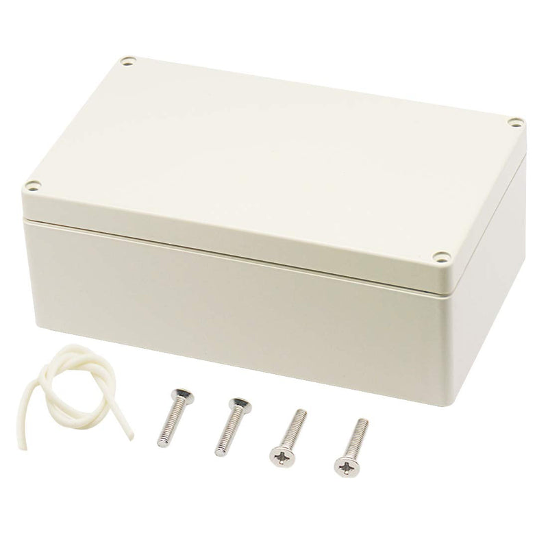 Zulkit Junction Box ABS Plastic Dustproof Waterproof IP65 Universal Electrical Boxes Project Enclosure Gray 7.9 x 4.7 x 2.95 inch (200 x 120 x 75 mm) 7.9" x 4.7" x 2.95"