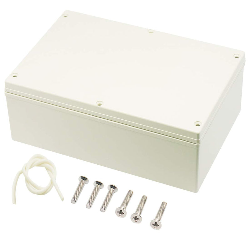 Zulkit Junction Box ABS Plastic Dustproof Waterproof IP65 Universal Electrical Boxes Project Enclosure Gray 9.4 x 6.3 x 3.5 inch (240 x 160 x 90 mm) 9.4" x 6.3" x 3.5"