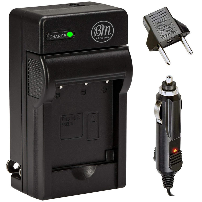 BM EN-EL19 Battery Charger (MH-66 replacement) for Nikon Coolpix A300, W100, W150, S3100, S3200, S3300, S3500, S3600, S3700, S4100, S4200, S4300, S5200, S5300, S6400, S6500, S6800, S6900, S7000 Camera