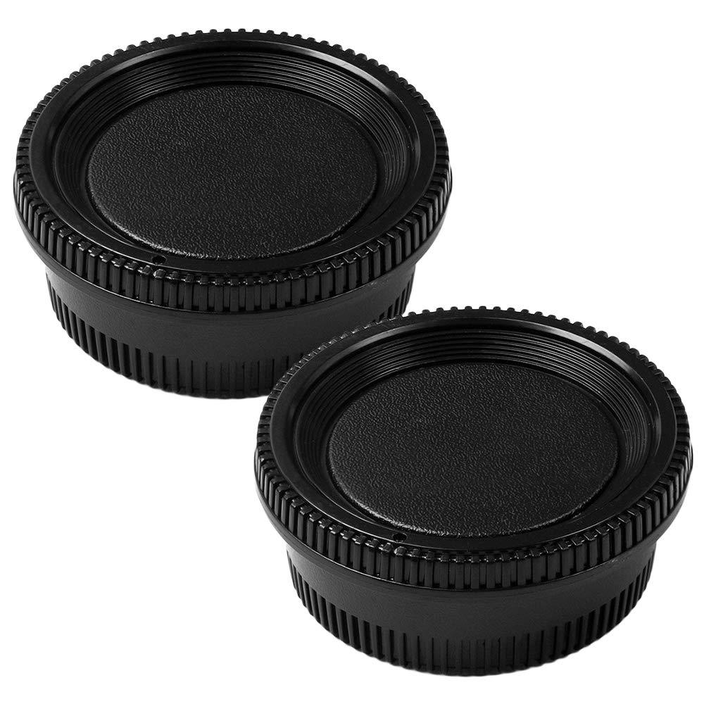 Camera Body Cap and Lens Rear Cap Cover Replacement Set for All Nikon DSLR Cameras D850 D810 D750 D7200 D610 D7100 D5300 D7000 D800 D5 D7500,2 Sets