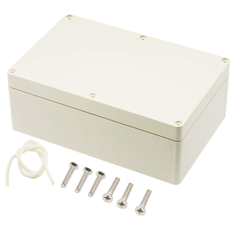 Zulkit Junction Box ABS Plastic Dustproof Waterproof IP65 Universal Electrical Boxes Project Enclosure Gray 9.1"x 5.9" x 3.4"(230 x 150 x 87 mm) 9.1"x 5.9" x 3.4"