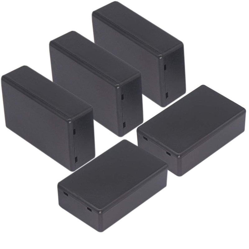 Zulkit 5Pcs Project Boxes ABS Plastic Electrical Project Case Power Junction Box Black 3.15 x 1.97 x 1.02 inch (80 x 50 x 26 mm) 3.15" x 1.97" x 1.02"