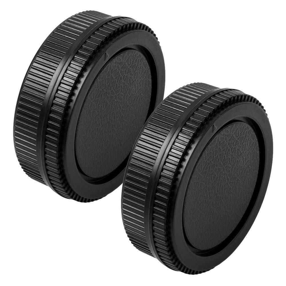 Camera Body Cap and Lens Rear Cap Cover Replacement Set for Olympus OM Mount Cameras and Lens,2 Sets