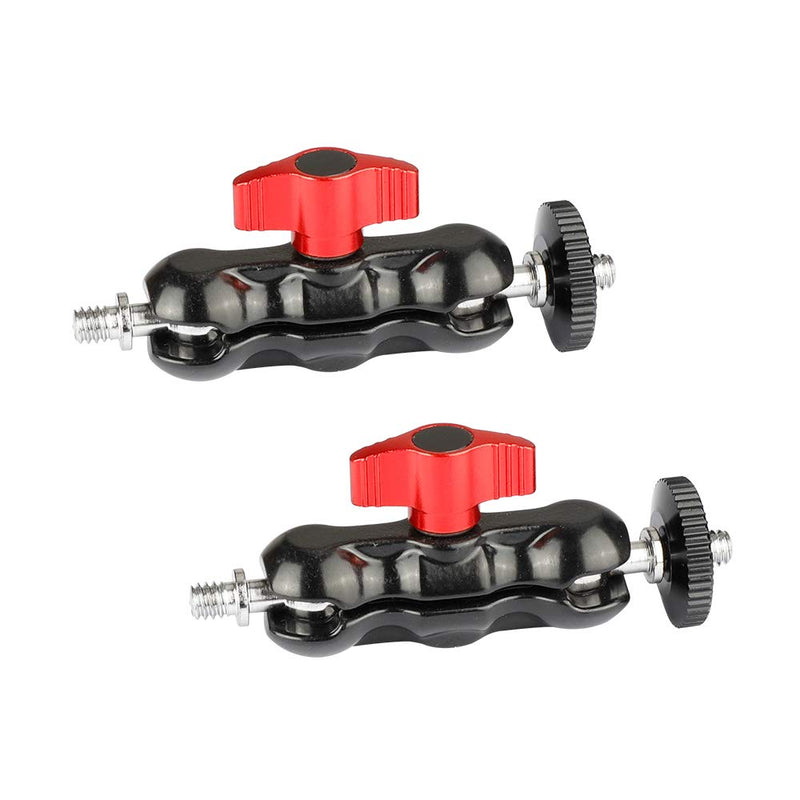 CAMVATE Universal Magic Arm with with Dual Ball Heads(Red,2 Pieces)