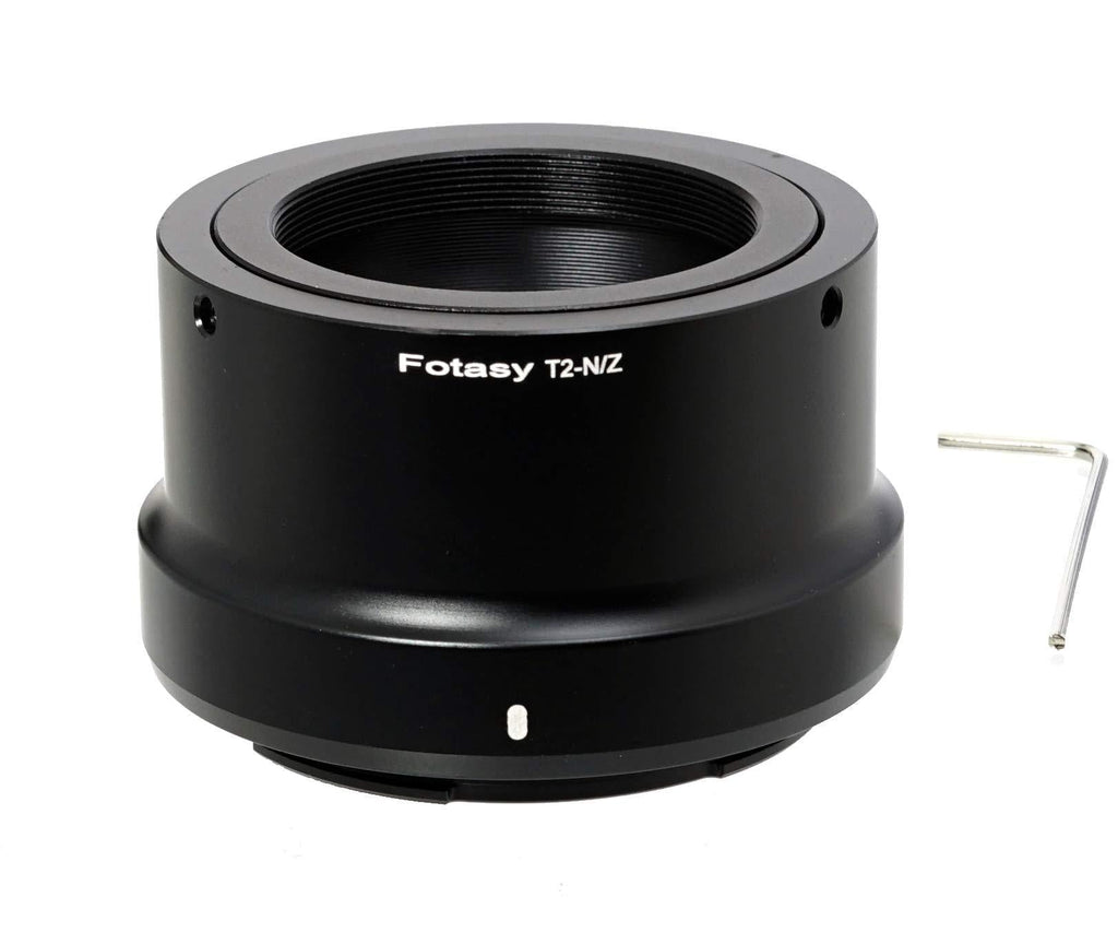 Fotasy Adjustable T Mount Lens to Nikon Z Mount Adapter, T2 Nikon Z Mount Adapter, T2 Z Mount, T2 Nikon Z Adapter fits T / T2 Lense & Nikon Z Mirrorless Camera Z5 Z50 Z6 Z7 Z6 II Z7 II T2 - Nikon Z