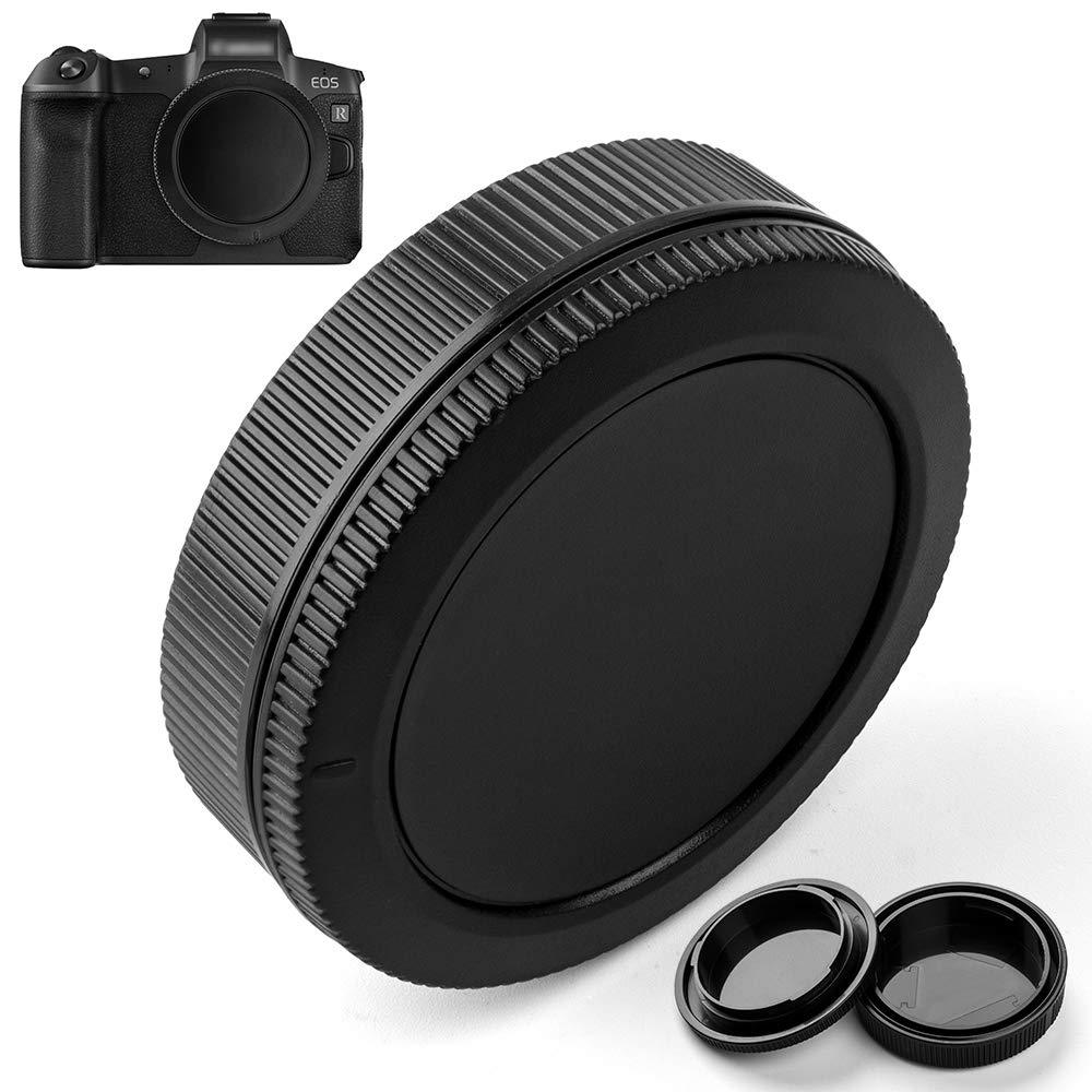 Body Cap and Rear Lens Cap Cover Replacement Set for Canon RF Mount Mirrorless Digital Camera & RF Mount Lens