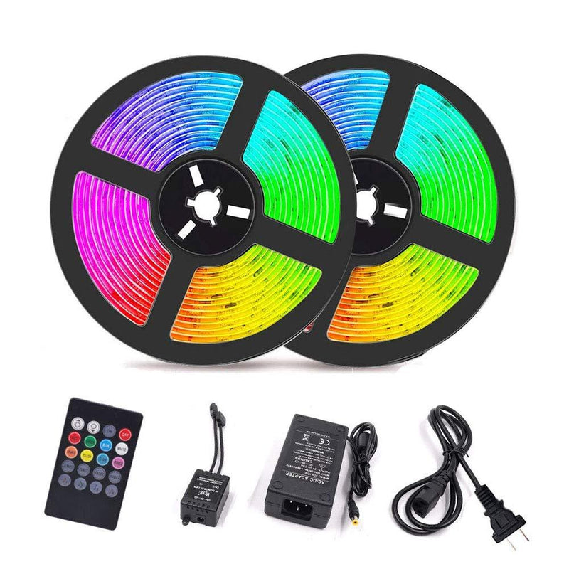[AUSTRALIA] - XUNATA RGB LED Strip Lights Sync to Music, Dimmable LED Strip Kit, 33Ft/10M 600 LED Lights 2835 Non-Waterproof LED Light Strip with Music Sensor, Remote and Power Supply 