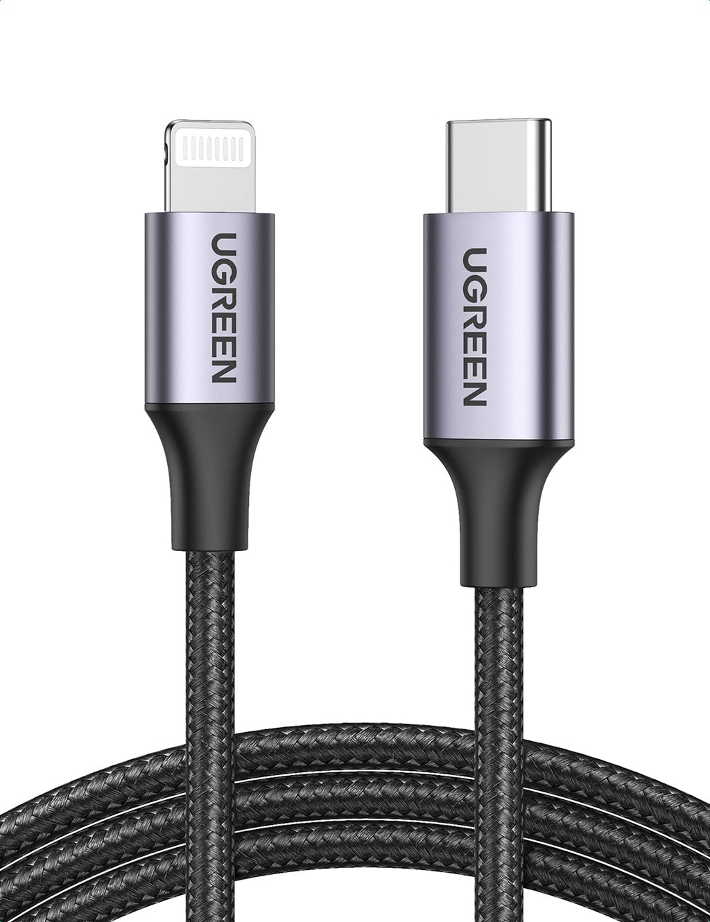 UGREEN USB C to Lightning Cable 6FT - MFi Certified iPhone Charging Cable Compatible with iPhone 12/12 Pro Max/12 Mini, iPhone 11 Pro/X/XR/XS Max/8 Plus, AirPods Pro, and More