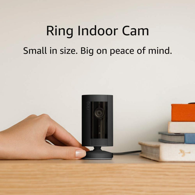 Ring Indoor Cam, Compact Plug-In HD security camera with two-way talk, Works with Alexa - Black Device Only 1 Cam
