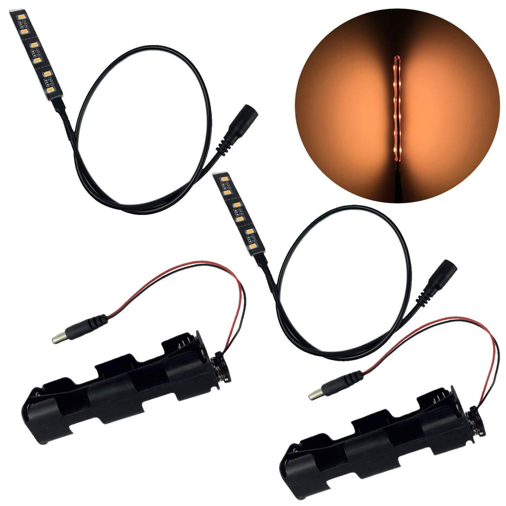 [AUSTRALIA] - 2 kits LED Fake Fire Flames Prop Led Candlelight Strip 9V 12V Battery Operated for Theatrical Props 