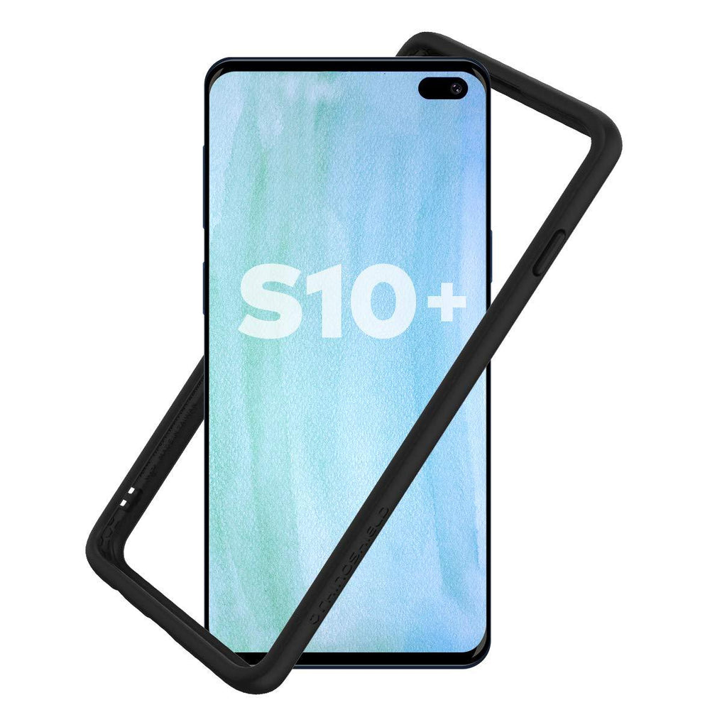 RhinoShield Ultra Protective Bumper Case Compatible with Samsung [Galaxy S10+ (Plus)] | CrashGuard - Military Grade Drop Protection Against Full Impact, Slim, Scratch Resistant - Black [Samsung Galaxy S10+] - Black