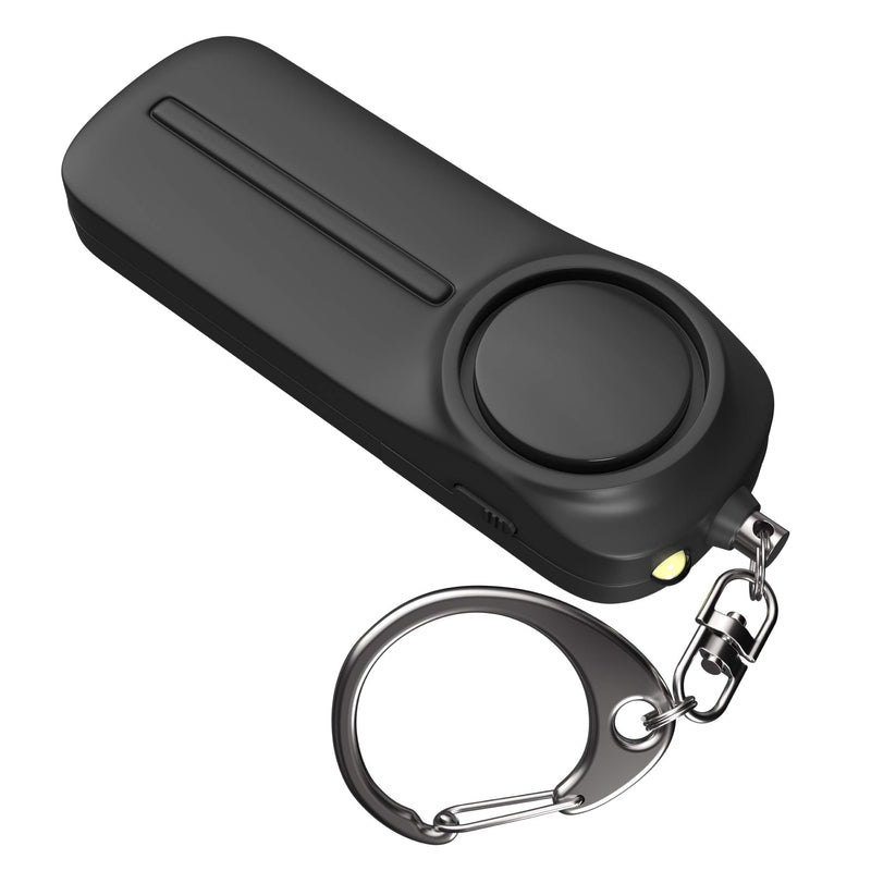 Self Defense Safesound Personal Alarm Keychain – 130 dB Loud Siren Safety Protection Device with LED Light – Emergency Alert Security Whistle Key Chain for Women, Kids, and Elderly by WETEN, Black