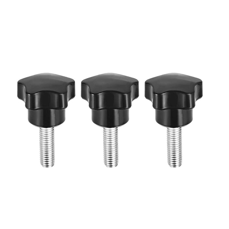 uxcell Clamping Handle Screw Knobs Handle M8 x 25mm Threaded Star-Shape 8pcs